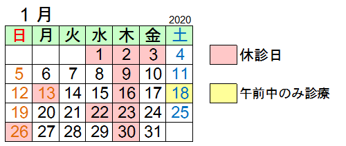 2020年1月予定