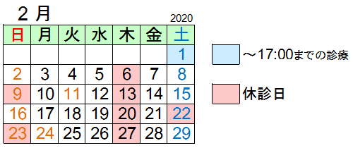 2020年2月予定