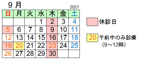 2021年9月予定